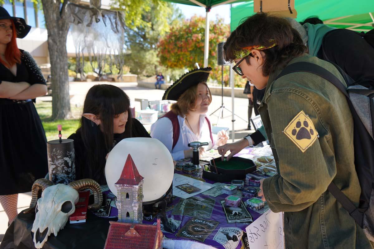 Students in costume at Halloween-themed Club Rush.