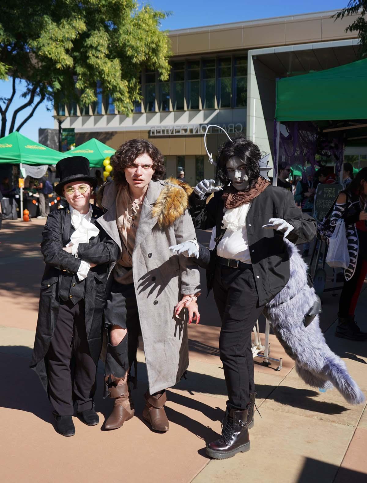 Students in costume at Halloween-themed Club Rush.