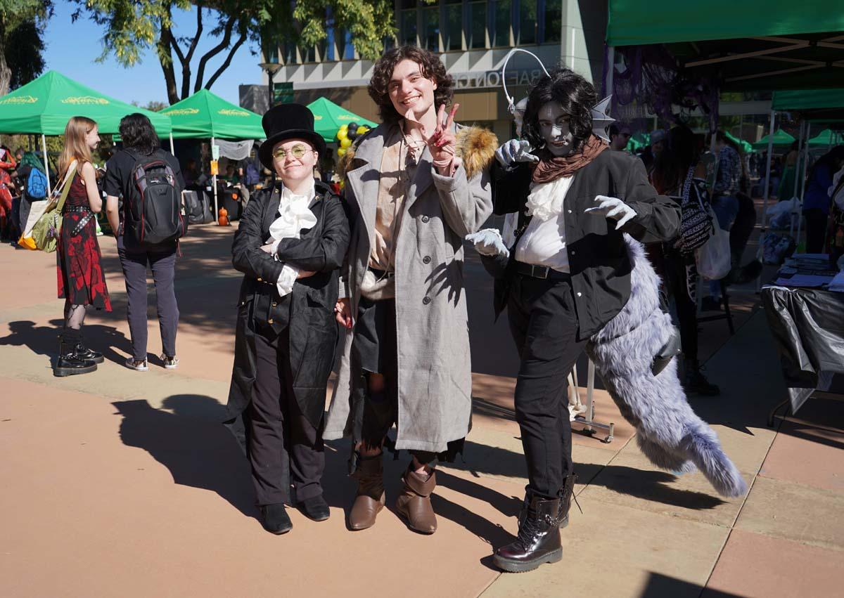 Students in costume at Halloween-themed Club Rush.