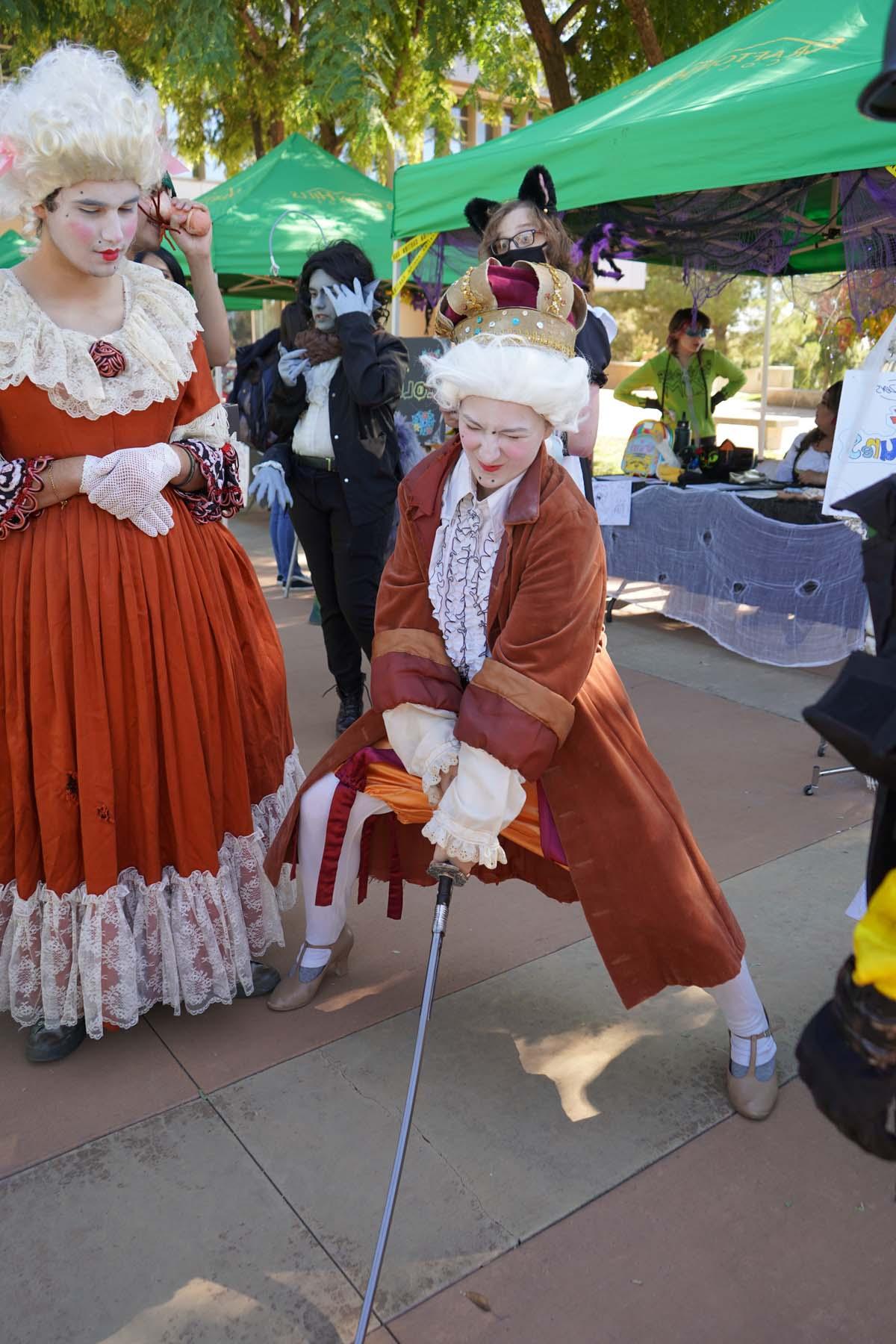 Students in costume at Halloween-themed Club Rush.