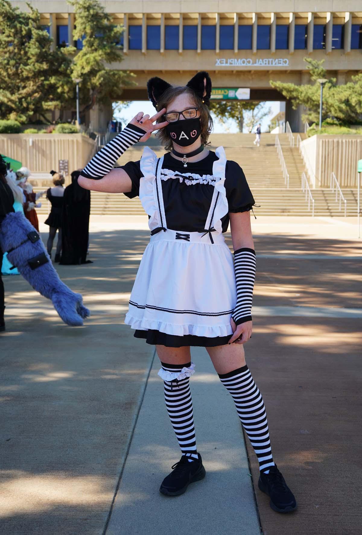 Students in costume at Halloween-themed Club Rush.