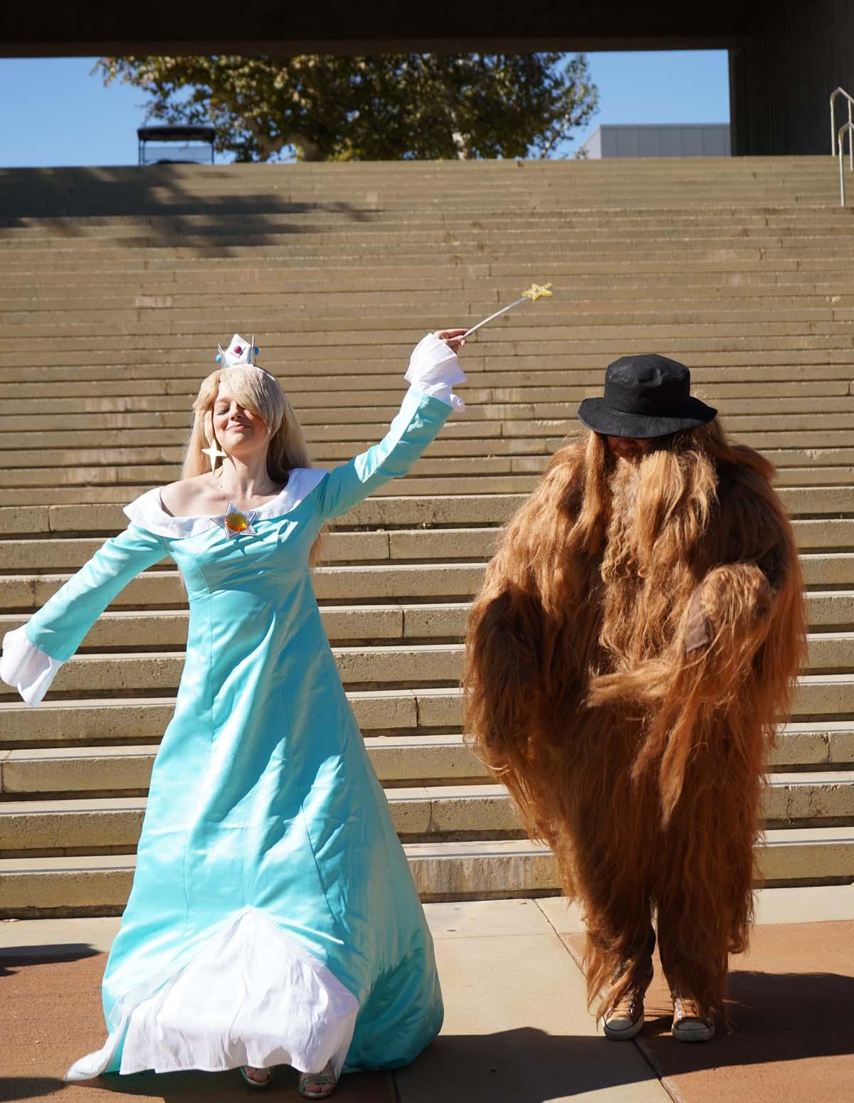 Students in costume at Halloween-themed Club Rush.